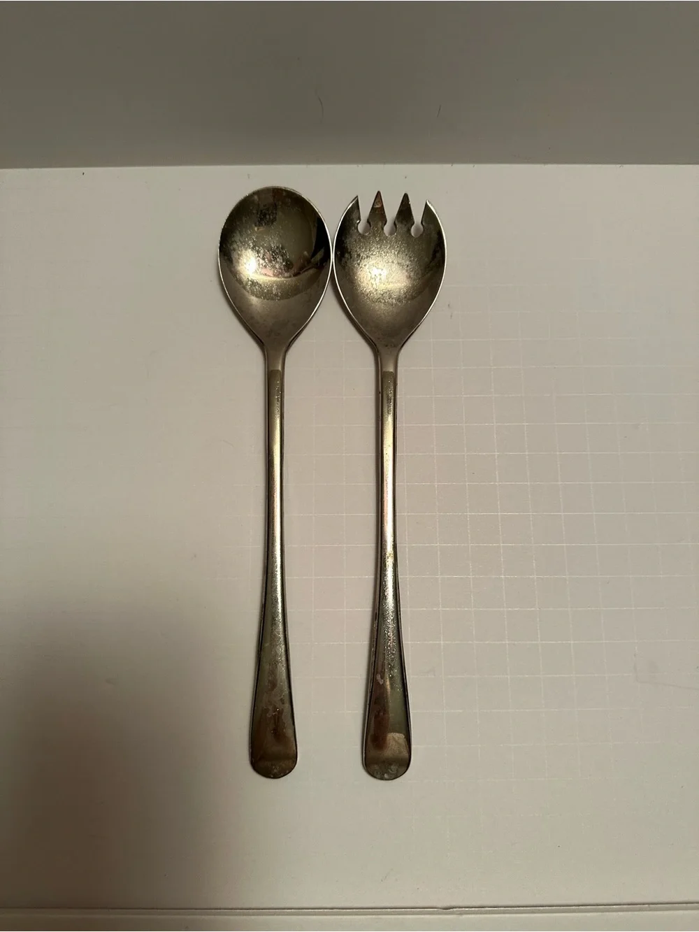 Vintage FB Rogers Silver Plate, Italy, Serving Large Spoon Fork